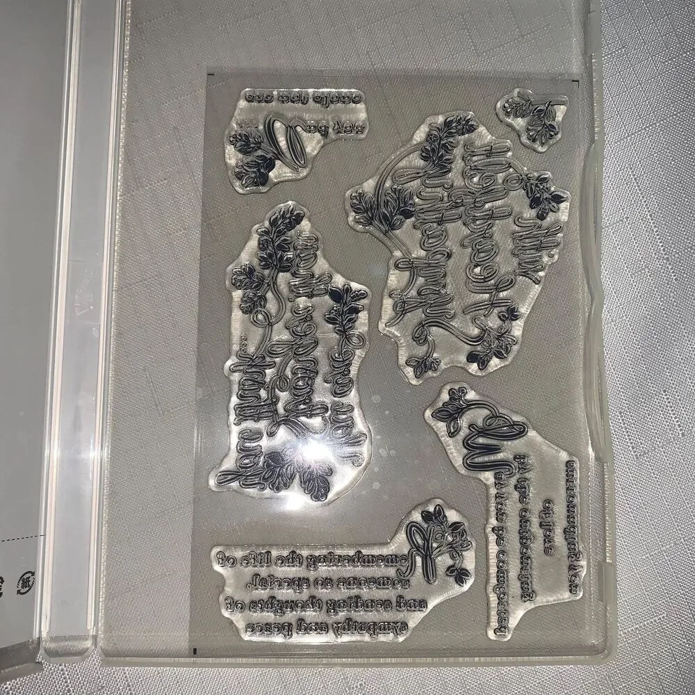 Stampin Up! Heartfelt Sympathy Cling Set Thinking Of You Get Well Card Craft Art